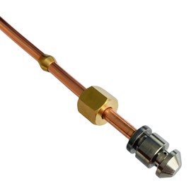 MCAMPAS Pilot Tube 3/16" OD X 20" Copper Pipe Bendable Range Oven Burner With 2065643 Valve