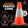 Xpose Safety 12 Inch Orange Traffic Cones with 4" Collar