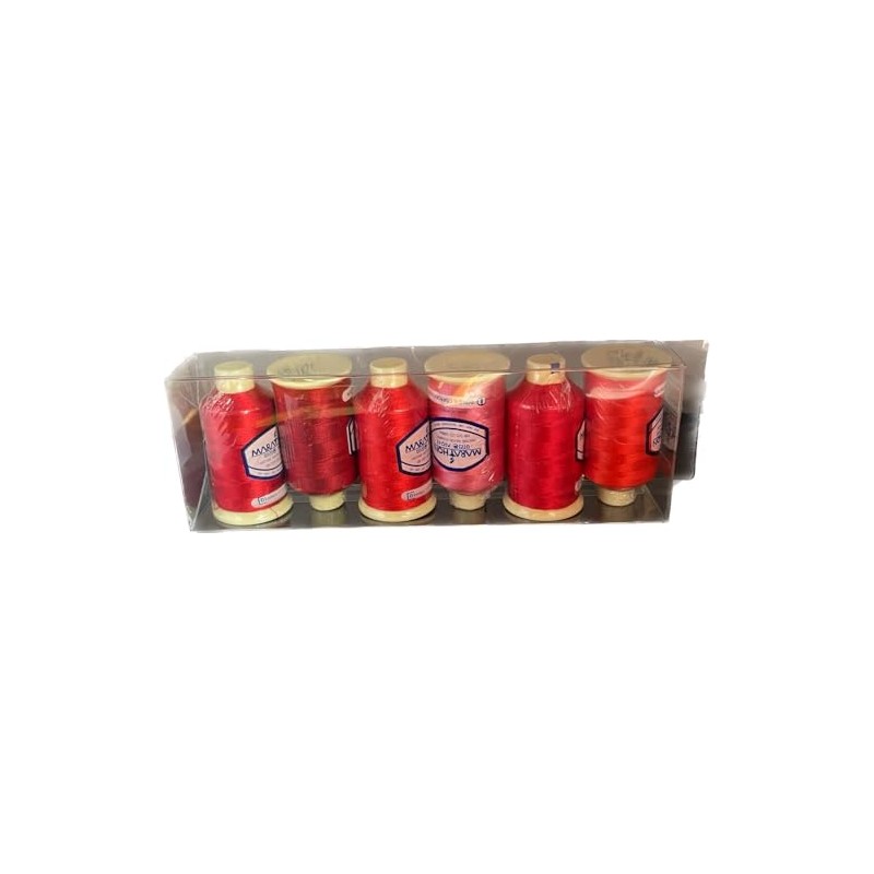 Marathon Embroidery Machine Threads 6 Pack in Reds