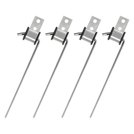 ZNDAW 4 PCS Heavy Duty Exhaust Hanger Rod, 3/8" Rod 10" Long 90° Hook Muffler Hanger with Rubber Isolator, Universal Use Removal Tool Bracket Hangers Rods Weld on Exhaust System