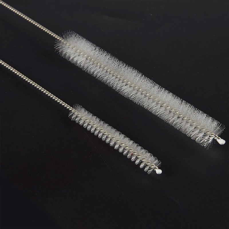 Juvale Stainless Steel Straw Cleaner Brush Set - Extra Thin