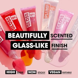 Collection Cosmetics Lasting High-Shine, Non-Sticky, Gloss Me Up Scented Lip Gloss, Peach, 10ml
