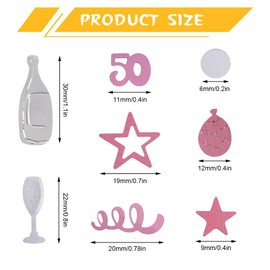 OSDUE Confetti 50th Birthday Decoration, 50th Birthday Decoration, Confetti Rose Gold for 50th Birthday, Anniversary Party Supplies Decoration, Table Decoration Birthday 50, Confetti Confetti