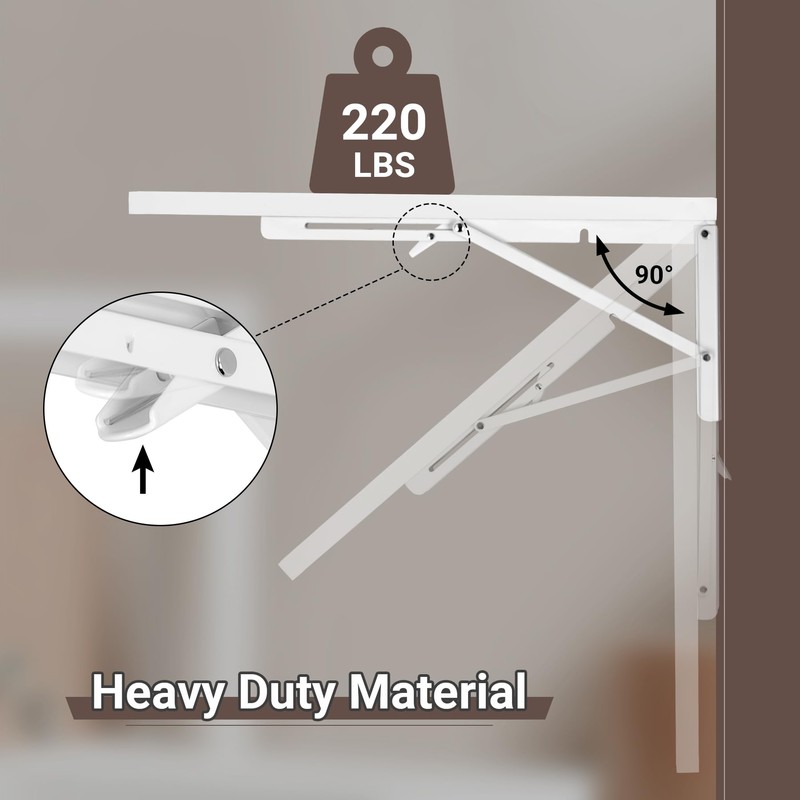 Neoaider Wall Mounted Folding Table 47.2”L x 19.7”W, Laundry Folding