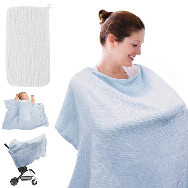 JJKOL Nursing Cover for On the Go 100% Cotton Nursing