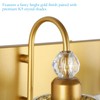 Ralbay Gold Vanity Lights 4-Lights Gold Crystal Bathroom Vanity Lights