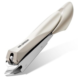 MR.GREEN Slanted Edge Nail Cutting Clippers Cuticle Nippers Tool Stainless Steel Dead Skin Oblique Tip Trimmer Manicure Scissors (Mr-1115(Large))