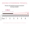 Black Eyebrow Pencil,6Pack Micro Brow Pencil Waterproof Smudgeproof,Ultra-Precise Tip Long-Lasting