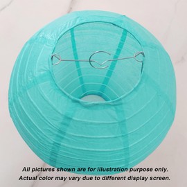 Blue Paper Lanterns Party Decorations 8 Inch for Birthday Party Baby Shower Graduation Boho Classroom decor(Set of 5, Boy Collection)