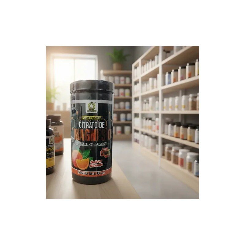 Citrato Magnesio Polvo Sabor Naranja 500 Herbomex
