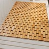Liveinu Non-Slip Bamboo Bath Mat for Luxury Shower, Dark Khaki,