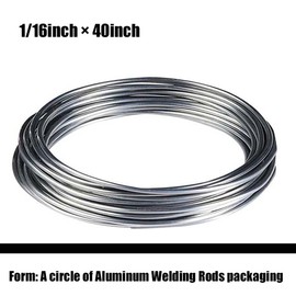 Flux Core Aluminum Rods[1/16''x40''], Flux Core Aluminum Welding Rods, Soldadura De Aluminio, Aluminum Welding Rods, Aluminum Brazing Rods with Flux, Aluminum Stick Welding Rods. (40Inch)