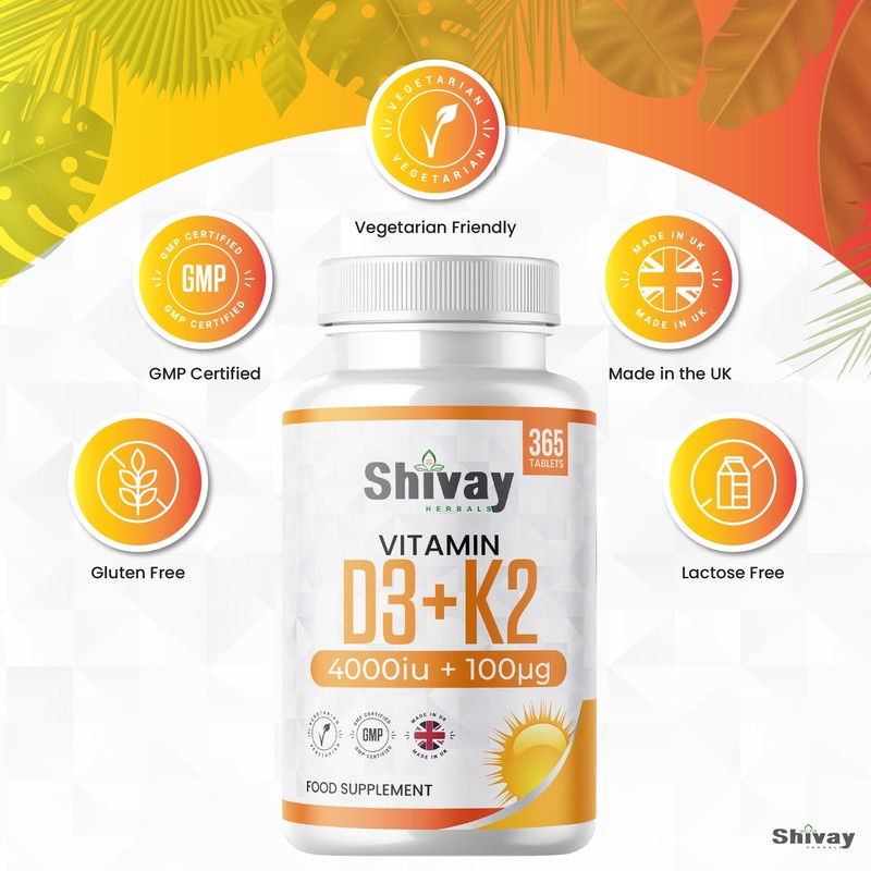 Vitamin D3 4000iu & Vitamin K2 100ug | 365 Vegetarian