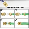 Brass Hose Connectors Garden Hose Connector, Thread Easy Connect Faucet