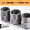 Bolt Extractor Kit,14 Pcs Nut Extractor Socket Set,1/4”-3/8” Drive Drive