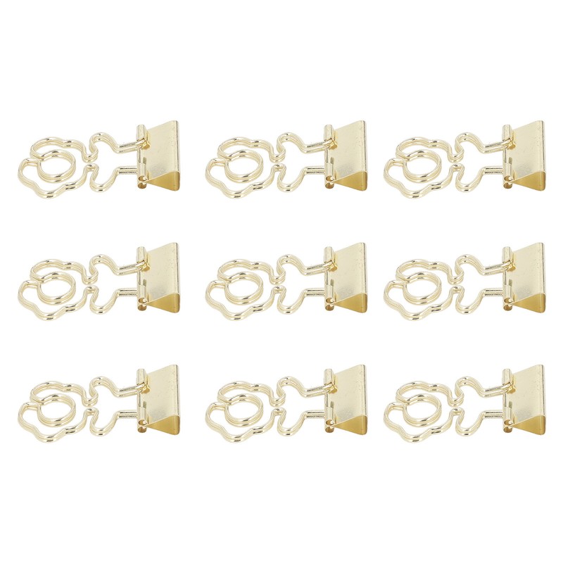 100Pcs Gold Metal Hollow Paper Clip Long Tail Firm Fixing