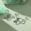 LOYALLOOK Chain Earrings for Women 925 Sterling Silver Double Earrings