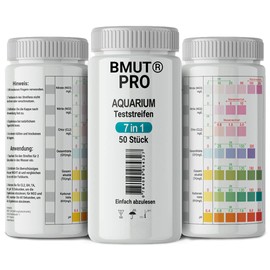 BMUT 50 x 7-in-1 Aquarium Test Strips Water Test Pond Fish Water Quality Tube