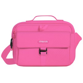 MOSISO Camera Shoulder Bag Case Crossbody Sling Purse, DSLR/SLR/Mirrorless Compact Padded Photography Handbag with Rain Cover Compatible with Canon/Nikon/Sony Cameras and Lenses, Bright Rose