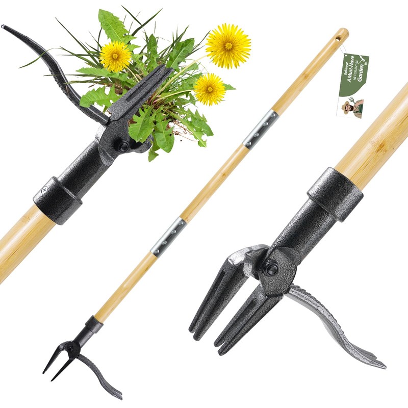 BellaJoyz Weed Puller Tool, Stand Up Heavy Duty Weed Remover
