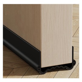 Veki 100cm Cutable Draught Excluder for Bottom of Doors, PVC Double-Sided Draft Excluder for Doors, Noise Blocker Door Draft Excluder, Under Door Draft Stopper for Energy Saving (Wide 3.5-5cm, White)