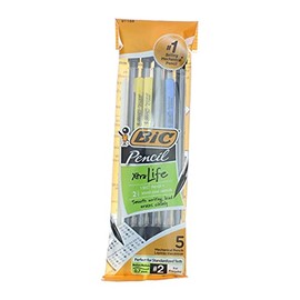 Bic MPP51-BLACK 0.7mm #2 Grade Mechanical Pencil 5 Count