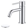 Chrome Bathroom Faucet Single Hole, Single Handle Water Faucet for
