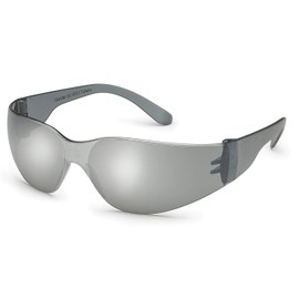 Gateway Starlite SM Safety Glasses - Gray Temple - Silver Mirror Lens