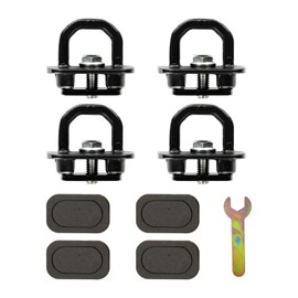 Hooke Road Truck Bed Cargo Anclajes de amarre 4 piezas de anillos en D para Chevy Silverado 1500 2500HD 3500HD, 2007-2022 GMC Sierra 1500 2500HD 3500HD, 2015-2022 Chevy Colorado, 2015-2022 GMC CC.