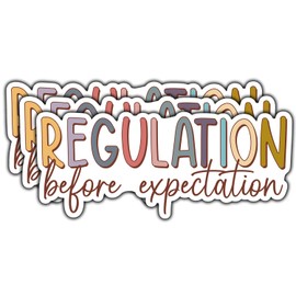 (3Pcs) Regulation Before Expectation Sticker Motivational Quote Inspirational Decals Waterproof Vinyl Stickers for Books Laptops Phone Water Bottles Tumbler Cup Kindle 3 Inch