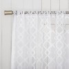 No. 918 Tina Geometric Clipped Semi-Sheer Rod Pocket Curtain Panel,