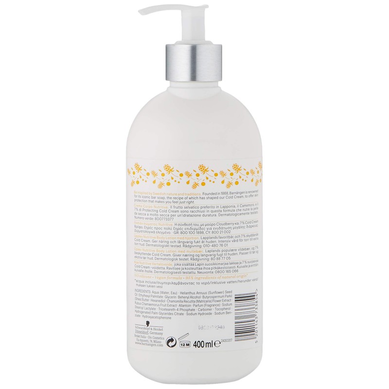 Barnängen, Nutritive Body Cream, Camemor Treatment and Protecting Cold Cream,