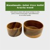 WRIGHTMART Round Wood Serving Bowl Set of 2, Durable Solid