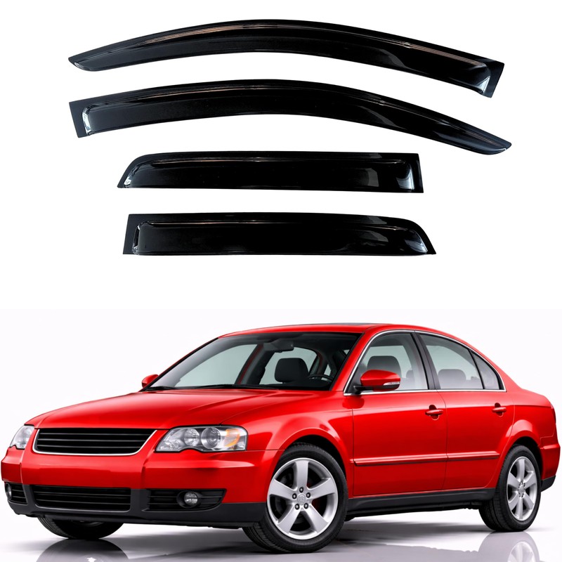 KPY Rain Guards Fit for 1997-2005 Volkswagen Passat, Out-Channel Window
