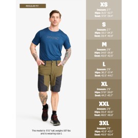 RevolutionRace Men's RVRC GP Shorts, Durable Shorts for Walking, Hiking, Camping and All Other Outdoor Activities, Dark Olive, XXL