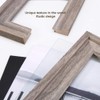 Eosglac Rustic 5x7 Picture Frame, Solid Wood with Glass Front,