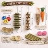 Grddaef 20 PCS Bunny Chew Toys for Teeth, Natural Rabbit
