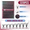 Mayhug Eyelash Extensions, 30 + 40D Individual Eyelashes, 320 Pieces,