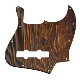 KAISH J Bass Style 3D Printed Plastic Pickguard 4 String Bass Pick Guard Scratch Plate for USA/Mexico Jazz J Bass Wood Pattern