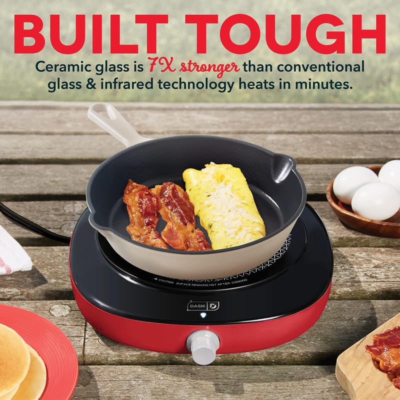 Dash Pyroceram Glass Burner - Designed for Multi-Function Cooking -