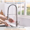 Smart Motion Sensor Touchless Kitchen Faucet, Hands-Free Automatic Pull-Out Sprayer