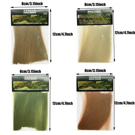 Cayway 4 Pack Static Grass Tuft Long Static Grass Tufts Scenics Grass Tufts for Miniature Tabletop Games Model Railway