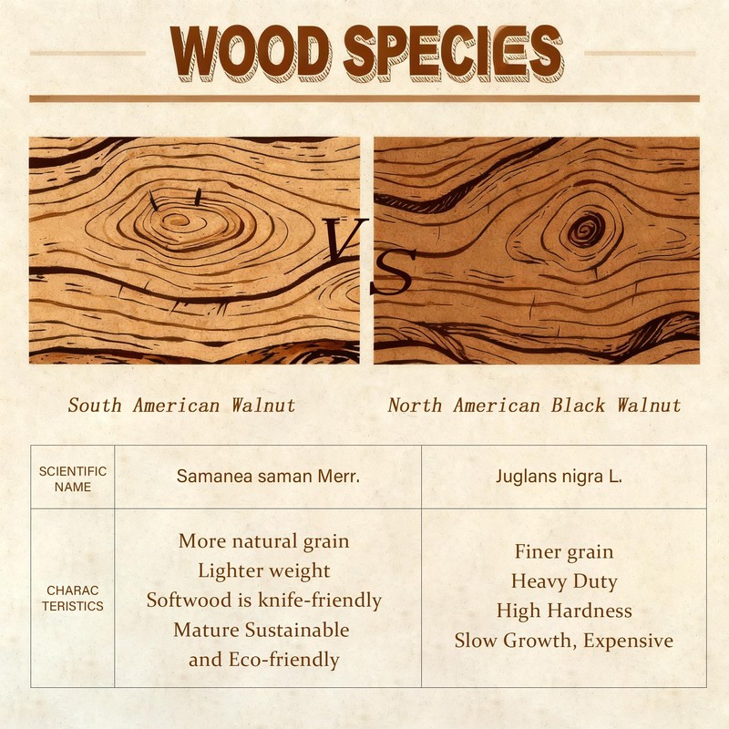 Wood Cutting Board for Kitchen,Walnut Chopping Board with Gift Box,Butcher