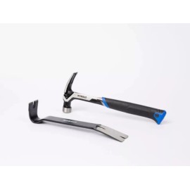 Hammer Kobalt Smooth Face Steel Hammer 16oz + 12” pry bar - Side Nail Puller - Magnetic