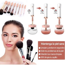 Limpiador de Brochas, Limpiador de Brochas de Maquillaje Recargable por USB