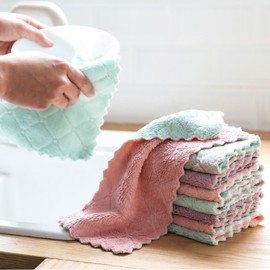 Stoum Magic Dishcloth, individually packaged 25 pieces, Velvet Magic Dishcloth, Washable Hand Mop, Magic Velvet Dishcloth S, 25 pieces (individually packaged) / 스토움 매직행주 개별포장 25장 벨벳요술행주 빨아쓰는 손걸레, 매직 벨벳 행주 S 25개(개별포장)