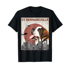 St. Bernardzilla Funny Saint Bernard Dog Lovers Surprise T-Shirt