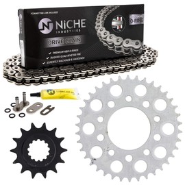 NICHE Drive Sprocket Chain Combo for Honda Nighthawk 750 CB750 Front 14 Rear 38 Tooth 525V O-Ring 110 Links