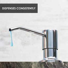 Soap Dispenser for Kitchen Sink (Chrome), Built in Soap Dispenser, Stainless Steel Pump Replacement
