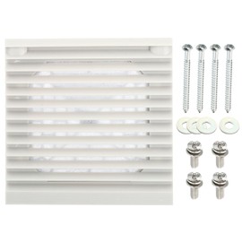 PATIKIL 116 mm Computer Fan Filter Grille with Screws, 1 Pack Plastic Frame Fan Grille Protective Mesh Dustproof Cover for Computer, Fan, Grey